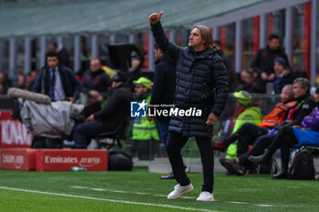 2024-03-10 - Davide Nicola Head Coach of Empoli FC gestures during Serie A 2023/24 football match between AC Milan and Empoli FC at San Siro Stadium, Milan, Italy on March 10, 2024 - AC MILAN VS EMPOLI FC - ITALIAN SERIE A - SOCCER