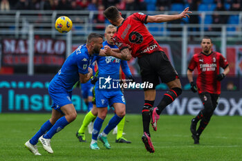 2024-03-10 - Olivier Giroud of AC Milan seen in action during Serie A 2023/24 football match between AC Milan and Empoli FC at San Siro Stadium, Milan, Italy on March 10, 2024 - AC MILAN VS EMPOLI FC - ITALIAN SERIE A - SOCCER