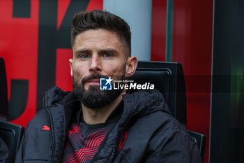 2024-03-10 - Olivier Giroud of AC Milan looks on during Serie A 2023/24 football match between AC Milan and Empoli FC at San Siro Stadium, Milan, Italy on March 10, 2024 - AC MILAN VS EMPOLI FC - ITALIAN SERIE A - SOCCER