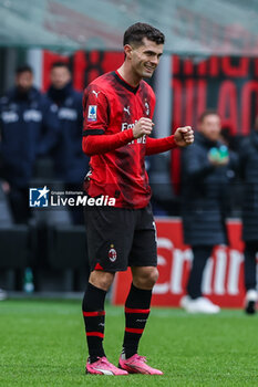 2024-03-10 - Christian Pulisic of AC Milan celebrates after scoring a goal during Serie A 2023/24 football match between AC Milan and Empoli FC at San Siro Stadium, Milan, Italy on March 10, 2024 - AC MILAN VS EMPOLI FC - ITALIAN SERIE A - SOCCER