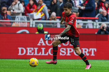 2024-03-10 - Christian Pulisic of AC Milan seen in action during Serie A 2023/24 football match between AC Milan and Empoli FC at San Siro Stadium, Milan, Italy on March 10, 2024 - AC MILAN VS EMPOLI FC - ITALIAN SERIE A - SOCCER