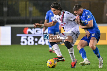 2024-03-15 - Bologna FC's defender Riccardo Calafiori against Empoli FC's midfielder Razvan Marin - EMPOLI FC VS BOLOGNA FC - ITALIAN SERIE A - SOCCER