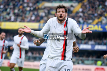 2024-03-17 - Milan's Theo Hernandez celebrates after scoring a goal - HELLAS VERONA FC VS AC MILAN - ITALIAN SERIE A - SOCCER
