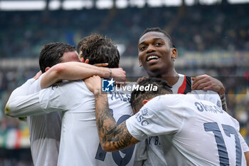 2024-03-17 - Milan's Theo Hernandez celebrates after scoring a goal with teammates - HELLAS VERONA FC VS AC MILAN - ITALIAN SERIE A - SOCCER