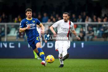 2024-03-17 - Milan's Ismael Bennacer in action against Verona's Dani Silva - HELLAS VERONA FC VS AC MILAN - ITALIAN SERIE A - SOCCER