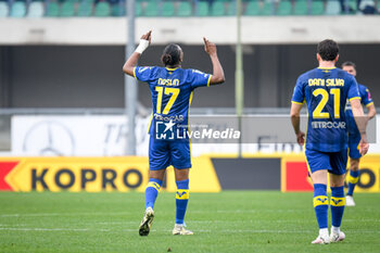 2024-03-17 - Verona's Tijjani Noslin celebrates after scoring a goal - HELLAS VERONA FC VS AC MILAN - ITALIAN SERIE A - SOCCER