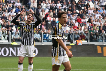 2024-03-17 - Dusan Vlahovic (Juventus FC) and Federico Chiesa (Juventus FC) disappointed - JUVENTUS FC VS GENOA CFC - ITALIAN SERIE A - SOCCER