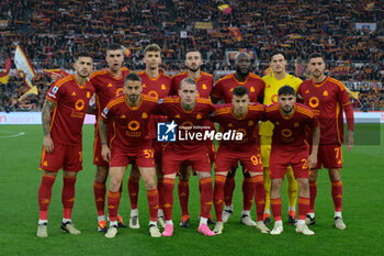 2024-03-17 - AS Roma team during the Italian Football Championship League A 2023/2024 match between AS Roma vs US Sassuolo at the Olimpic Stadium in Rome on 17 March  2024. - AS ROMA VS US SASSUOLO - ITALIAN SERIE A - SOCCER