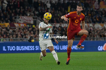 2024-03-17 - Bryan Cristante (AS Roma);  during the Italian Football Championship League A 2023/2024 match between AS Roma vs US Sassuolo at the Olimpic Stadium in Rome on 17 March  2024. - AS ROMA VS US SASSUOLO - ITALIAN SERIE A - SOCCER