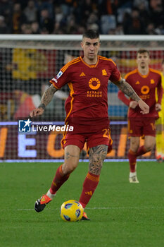 2024-03-17 - Roma’s Gianluca Mancini  during the Italian Football Championship League A 2023/2024 match between AS Roma vs US Sassuolo at the Olimpic Stadium in Rome on 17 March  2024. - AS ROMA VS US SASSUOLO - ITALIAN SERIE A - SOCCER