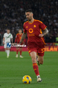 2024-03-17 - Roma’s Leonardo Spinazzola during the Italian Football Championship League A 2023/2024 match between AS Roma vs US Sassuolo at the Olimpic Stadium in Rome on 17 March  2024. - AS ROMA VS US SASSUOLO - ITALIAN SERIE A - SOCCER