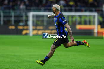 2024-04-01 - Federico Dimarco of FC Internazionale celebrates after scoring a goal during Serie A 2023/24 football match between FC Internazionale and Empoli FC at Giuseppe Meazza Stadium, Milan, Italy on April 01, 2024 - INTER - FC INTERNAZIONALE VS EMPOLI FC - ITALIAN SERIE A - SOCCER