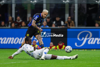 2024-04-01 - Federico Dimarco of FC Internazionale seen in action during Serie A 2023/24 football match between FC Internazionale and Empoli FC at Giuseppe Meazza Stadium, Milan, Italy on April 01, 2024 - INTER - FC INTERNAZIONALE VS EMPOLI FC - ITALIAN SERIE A - SOCCER