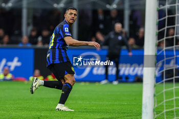 2024-04-01 - Alexis Sanchez of FC Internazionale celebrates after scoring a goal during Serie A 2023/24 football match between FC Internazionale and Empoli FC at Giuseppe Meazza Stadium, Milan, Italy on April 01, 2024 - INTER - FC INTERNAZIONALE VS EMPOLI FC - ITALIAN SERIE A - SOCCER