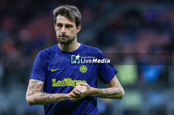 2024-04-01 - Francesco Acerbi of FC Internazionale looks on during Serie A 2023/24 football match between FC Internazionale and Empoli FC at Giuseppe Meazza Stadium, Milan, Italy on April 01, 2024 - INTER - FC INTERNAZIONALE VS EMPOLI FC - ITALIAN SERIE A - SOCCER