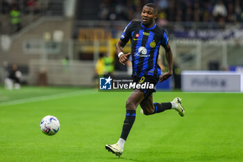 2024-04-01 - Marcus Thuram of FC Internazionale seen in action during Serie A 2023/24 football match between FC Internazionale and Empoli FC at Giuseppe Meazza Stadium, Milan, Italy on April 01, 2024 - INTER - FC INTERNAZIONALE VS EMPOLI FC - ITALIAN SERIE A - SOCCER
