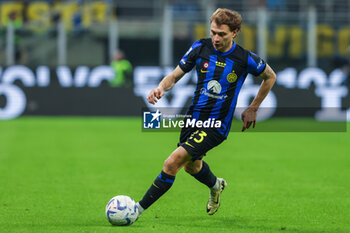 2024-04-01 - Nicolo Barella of FC Internazionale seen in action during Serie A 2023/24 football match between FC Internazionale and Empoli FC at Giuseppe Meazza Stadium, Milan, Italy on April 01, 2024 - INTER - FC INTERNAZIONALE VS EMPOLI FC - ITALIAN SERIE A - SOCCER