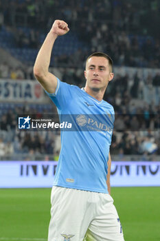 2024-03-30 - Lazio’s Adam Marusic celebrates after scoring the goal 1-0 during the Italian Football Championship League A 2023/2024 match between SS Lazio vs Juventus FC at the Olimpic Stadium in Rome on 30 March 2024. - SS LAZIO VS JUVENTUS FC - ITALIAN SERIE A - SOCCER