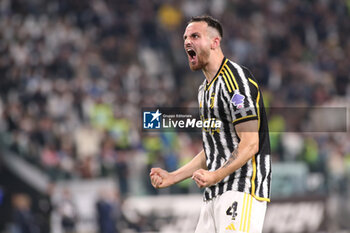 2024-04-07 - Federico Gatti (Juventus FC) celebrates - JUVENTUS FC VS ACF FIORENTINA - ITALIAN SERIE A - SOCCER