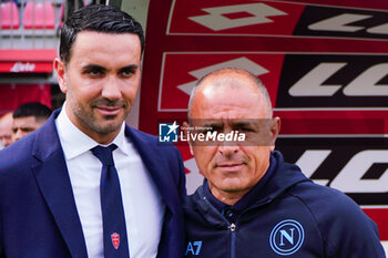 2024-04-07 - The head coach Francesco Calzona (SSC Napoli) and The head coach Raffaele Palladino (AC Monza) - AC MONZA VS SSC NAPOLI - ITALIAN SERIE A - SOCCER