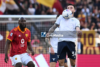 2024-04-06 - Mario Gila of S.S. Lazio during the 31th day of the Serie A Championship between A.S. Roma vs S.S. Lazio, 6 April, 2024 at the Olympic Stadium in Rome, Italy. - AS ROMA VS SS LAZIO - ITALIAN SERIE A - SOCCER