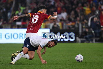 2024-04-06 - Leandro Paredes of A.S. Roma and Pedro of S.S. Lazio during the 31th day of the Serie A Championship between A.S. Roma vs S.S. Lazio, 6 April, 2024 at the Olympic Stadium in Rome, Italy. - AS ROMA VS SS LAZIO - ITALIAN SERIE A - SOCCER