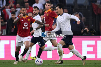2024-04-06 - Daichi Kamada of S.S. Lazio during the 31th day of the Serie A Championship between A.S. Roma vs S.S. Lazio, 6 April, 2024 at the Olympic Stadium in Rome, Italy. - AS ROMA VS SS LAZIO - ITALIAN SERIE A - SOCCER