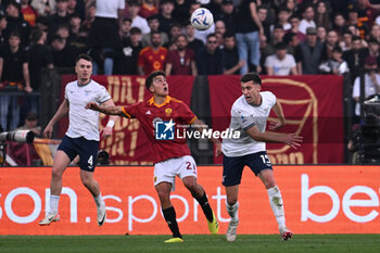 2024-04-06 - Paulo Dybala of A.S. Roma and Nicolo' Casale of S.S. Lazio during the 31th day of the Serie A Championship between A.S. Roma vs S.S. Lazio, 6 April, 2024 at the Olympic Stadium in Rome, Italy. - AS ROMA VS SS LAZIO - ITALIAN SERIE A - SOCCER