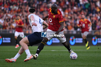 2024-04-06 - Romelu Lukaku of A.S. Roma during the 31th day of the Serie A Championship between A.S. Roma vs S.S. Lazio, 6 April, 2024 at the Olympic Stadium in Rome, Italy. - AS ROMA VS SS LAZIO - ITALIAN SERIE A - SOCCER