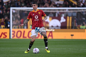 2024-04-06 - Gianluca Mancini of A.S. Roma during the 31th day of the Serie A Championship between A.S. Roma vs S.S. Lazio, 6 April, 2024 at the Olympic Stadium in Rome, Italy. - AS ROMA VS SS LAZIO - ITALIAN SERIE A - SOCCER
