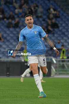 2024-04-12 - Lazio's Matias Vecino celebrates after scoring the goal 2-0 during the Italian Football Championship League A 2023/2024 match between SS Lazio vs US Salernitana at the Olimpic Stadium in Rome on 12 Aprile 2024. - SS LAZIO VS US SALERNITANA - ITALIAN SERIE A - SOCCER