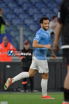 2024-04-12 - Lazio's Felipe Anderson celebrates after scoring the goal 3-1 during the Italian Football Championship League A 2023/2024 match between SS Lazio vs US Salernitana at the Olimpic Stadium in Rome on 12 Aprile 2024. - SS LAZIO VS US SALERNITANA - ITALIAN SERIE A - SOCCER