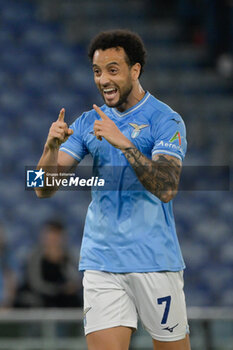 2024-04-12 - Lazio's Felipe Anderson celebrates after scoring the goal 2-0 during the Italian Football Championship League A 2023/2024 match between SS Lazio vs US Salernitana at the Olimpic Stadium in Rome on 12 Aprile 2024. - SS LAZIO VS US SALERNITANA - ITALIAN SERIE A - SOCCER