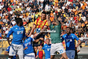 2024-04-13 - Roberto Piccoli of US Lecce in action against Elia Caprile of Empoli FC - US LECCE VS EMPOLI FC - ITALIAN SERIE A - SOCCER