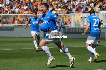 2024-04-13 - Alberto Cerri of Empoli FC celebrates after scoring the goal that was disallowed - US LECCE VS EMPOLI FC - ITALIAN SERIE A - SOCCER