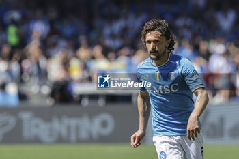 2024-04-14 - SSC Napoli's Portuguese defender Mario Rui looks during the Serie A football match between SSC Napoli and Frosinone at the Diego Armando Maradona Stadium in Naples, southern Italy, on April 14, 2024. - SSC NAPOLI VS FROSINONE CALCIO - ITALIAN SERIE A - SOCCER