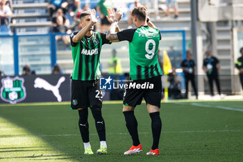 2024-04-14 - Andrea Pinamonti (Sassuolo) celebrates after scoring the gol of 1-0 - US SASSUOLO VS AC MILAN - ITALIAN SERIE A - SOCCER