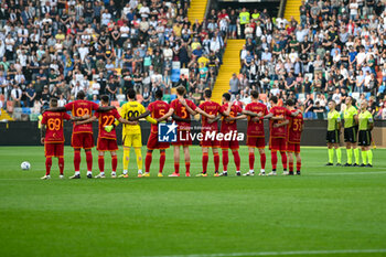 2024-04-14 - AS Roma Udinese Calcio and AS Roma lined up for a minute of recollection to honor the passing of tragedy of the Bologna power plant - UDINESE CALCIO VS AS ROMA - ITALIAN SERIE A - SOCCER