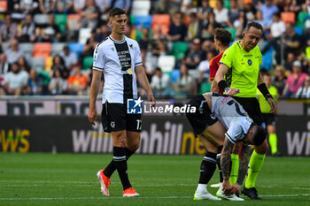 2024-04-14 - Udinese's Lorenzo Lucca portrait in action - UDINESE CALCIO VS AS ROMA - ITALIAN SERIE A - SOCCER