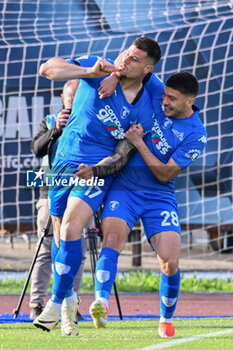 2024-04-20 - Empoli FC's forward Alberto Cerri celebrates after scoring a goal - EMPOLI FC VS SSC NAPOLI - ITALIAN SERIE A - SOCCER