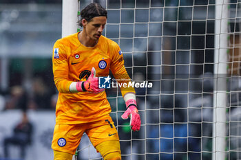 2024-04-22 - Yann Sommer of FC Internazionale gestures during Serie A 2023/24 football match between AC Milan and FC Internazionale at San Siro Stadium, Milan, Italy on April 22, 2024 - AC MILAN VS INTER - FC INTERNAZIONALE - ITALIAN SERIE A - SOCCER