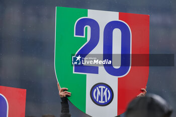 2024-04-22 - FC Internazionale team celebrate the club's 20th Scudetto during Serie A 2023/24 football match between AC Milan and FC Internazionale at San Siro Stadium, Milan, Italy on April 22, 2024 - AC MILAN VS INTER - FC INTERNAZIONALE - ITALIAN SERIE A - SOCCER