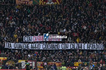 2024-04-22 - Banner  during the Italian Football Championship League A 2023/2024 match between AS Roma vs Bologna FC at the Olimpic Stadium in Rome on 22 April 2024. - AS ROMA VS BOLOGNA FC - ITALIAN SERIE A - SOCCER
