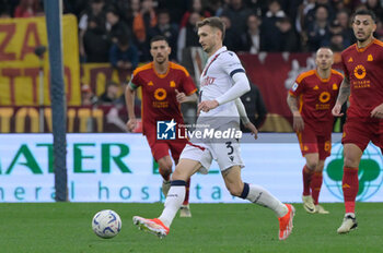 2024-04-22 - Bologna's Stefan Posch during the Italian Football Championship League A 2023/2024 match between AS Roma vs Bologna FC at the Olimpic Stadium in Rome on 22 April 2024. - AS ROMA VS BOLOGNA FC - ITALIAN SERIE A - SOCCER