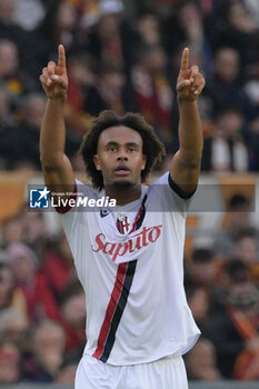 2024-04-22 - Bologna's Joshua Zirkzee during the Italian Football Championship League A 2023/2024 match between AS Roma vs Bologna FC at the Olimpic Stadium in Rome on 22 April 2024. - AS ROMA VS BOLOGNA FC - ITALIAN SERIE A - SOCCER