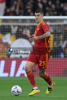 2024-04-22 - Roma’s Gianluca Mancini during the Italian Football Championship League A 2023/2024 match between AS Roma vs Bologna FC at the Olimpic Stadium in Rome on 22 April 2024. - AS ROMA VS BOLOGNA FC - ITALIAN SERIE A - SOCCER