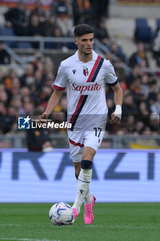 2024-04-22 - Bologna's Oussama El Azzouzi during the Italian Football Championship League A 2023/2024 match between AS Roma vs Bologna FC at the Olimpic Stadium in Rome on 22 April 2024. - AS ROMA VS BOLOGNA FC - ITALIAN SERIE A - SOCCER