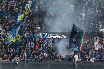 2024-04-28 - FC Internazionale supporters celebrate during Serie A 2023/24 football match between FC Internazionale and Torino FC at Giuseppe Meazza Stadium, Milan, Italy on April 28, 2024 - INTER - FC INTERNAZIONALE VS TORINO FC - ITALIAN SERIE A - SOCCER