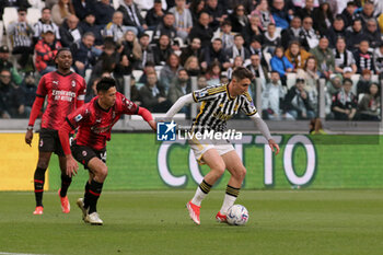 2024-04-27 - Andrea Cambiaso (Juventus FC) in action - JUVENTUS FC VS AC MILAN - ITALIAN SERIE A - SOCCER