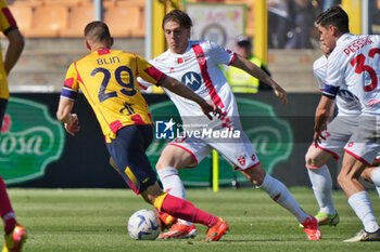 2024-04-27 - Alessio Zerbin of AC Monza in action against Alexis Blin of US Lecce - US LECCE VS AC MONZA - ITALIAN SERIE A - SOCCER